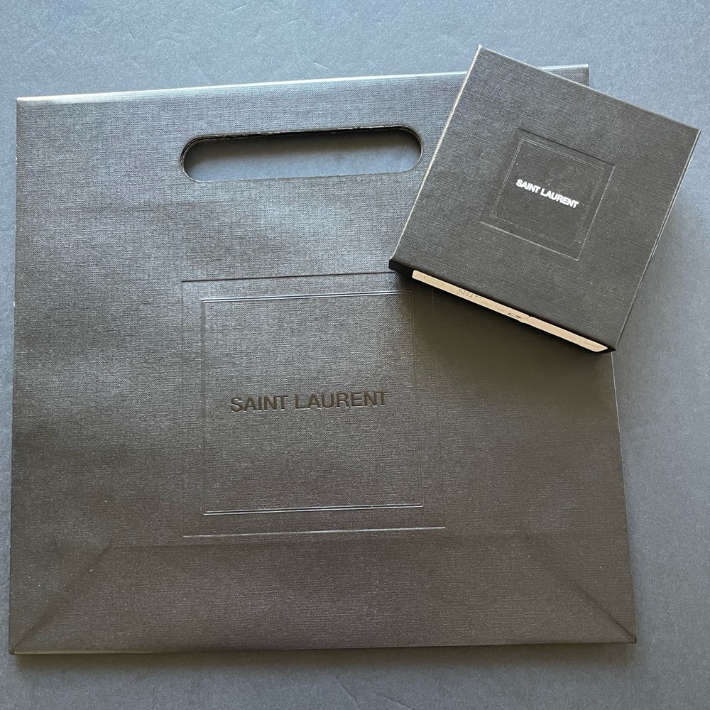 New Saint Laurent Black Compact Card Holder Mirror in Box NWT🌟 - Picture 11 of 11